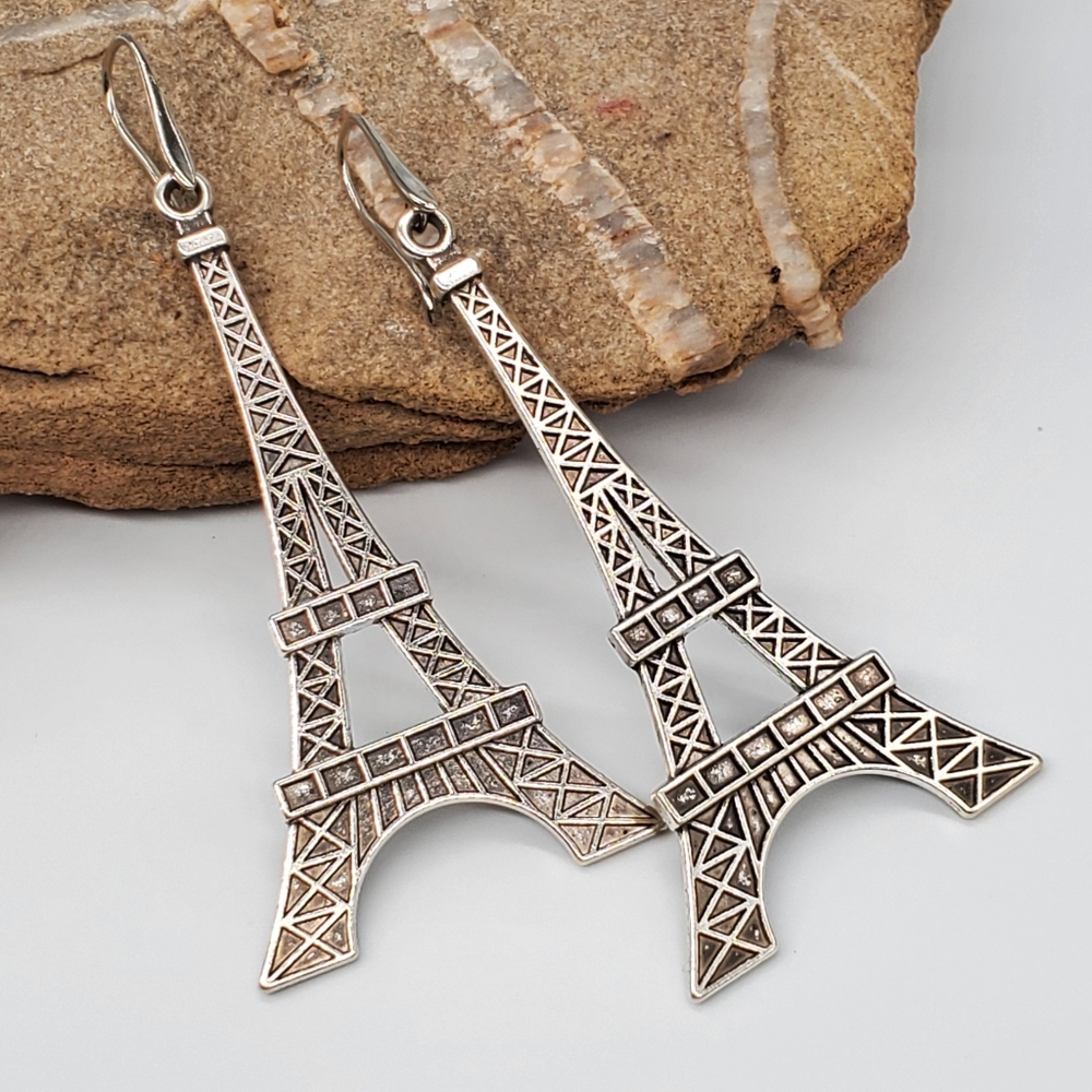 Paris Large Earrings Silver-plated Beautiful